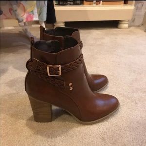 Faux leather boots